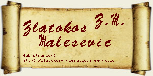 Zlatokos Malešević vizit kartica